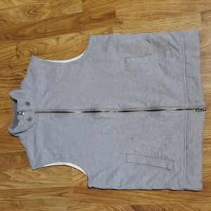 Banana Republic Quilted Vest Heathered Gray Mens Size S Like New